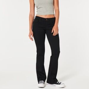 Hollister Black Mid Rise Bootcut Jeans